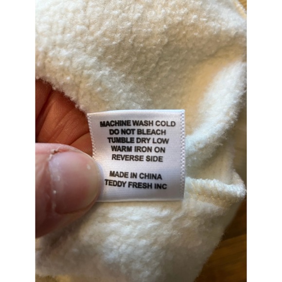 Teddy Fresh Sweatshirt with Puffy Rainbow Logo Unisex Off White Size Medium‎ - Picture 6 of 6